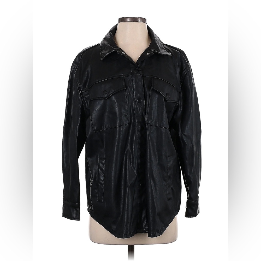 Wild fable faux leather jacket size large